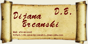 Dijana Brcanski vizit kartica